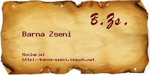 Barna Zseni névjegykártya