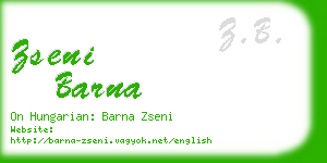 zseni barna business card